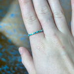 New Dainty Turquoise Inlay Genuine Ring.4