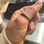 New Dainty Turquoise Inlay Genuine Ring.