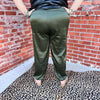 Olive Cargo Satin Joggers | X-Small78