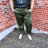 Olive Cargo Satin Joggers | X-Small9