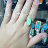 Oval Light Green Turquoise Genuine Ring size 85