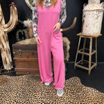 Pink Sleeveless Romper Jumpsuit w/ Pcokets21