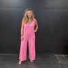 Pink Sleeveless Romper Jumpsuit w/ Pcokets88