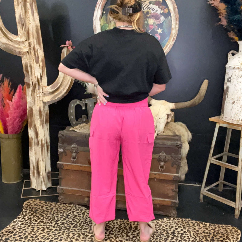 Pink Thinkin' Bout Me Cargo Pant Joggers3
