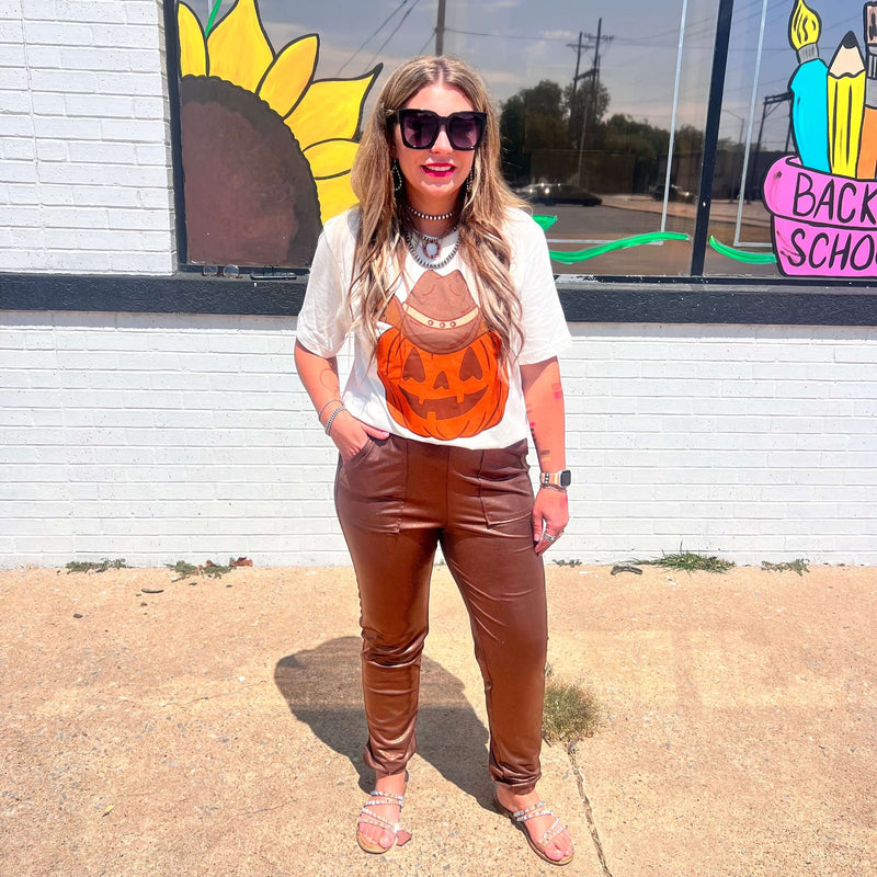 Pumpkin w/ Cowboy Hat Cream T-Shirt2