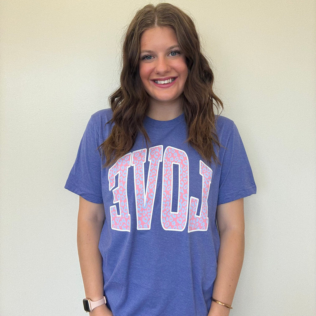 Purple Animal Print Love T-shirt / Large1