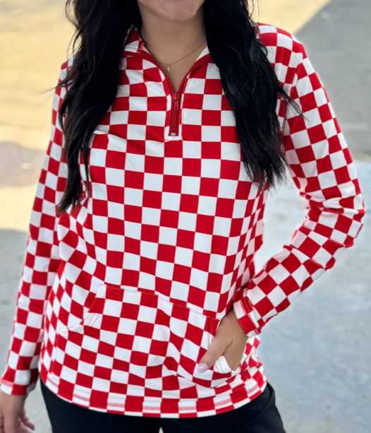 Red & White Pep Rally Pullover