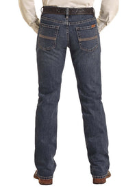 Rock & Roll Revolver VINTAGE 46' MEDIUM WASH SLIM STRAIGHT JEANS 6