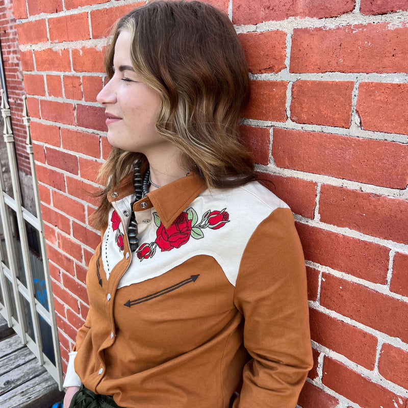 Rodeo Rose Long Sleeve Top Rodeo Quincy 1