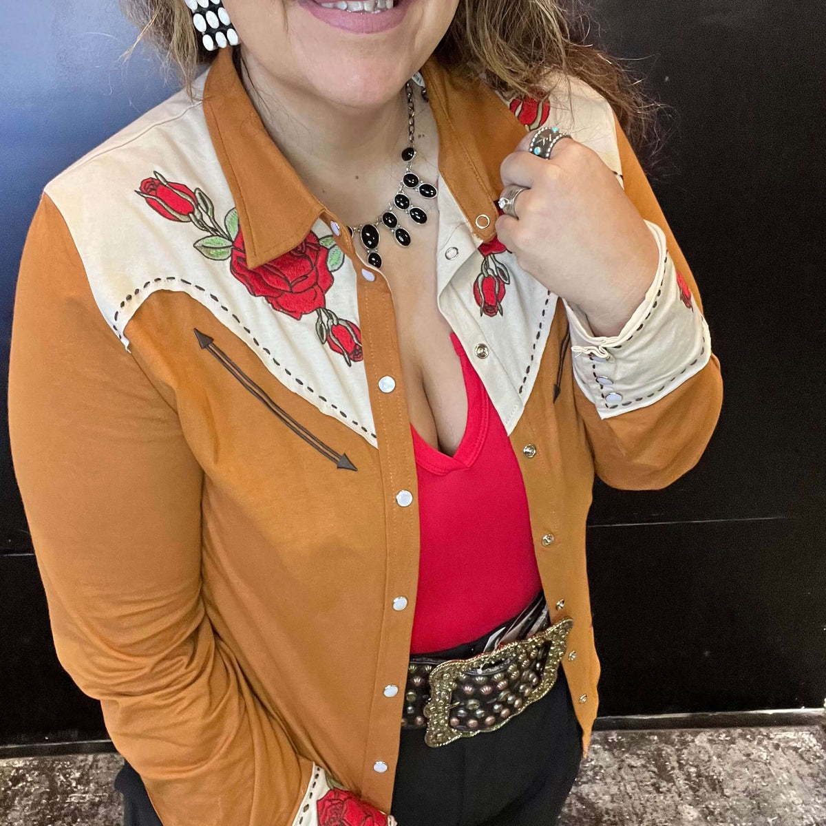 Rodeo Rose Long Sleeve Top Rodeo Quincy 98