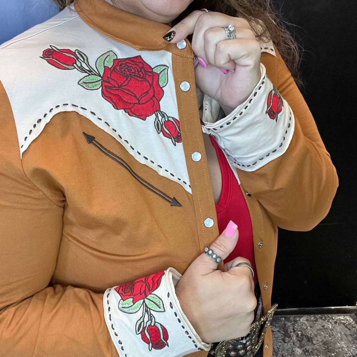 Rodeo Rose Long Sleeve Top Rodeo Quincy 99