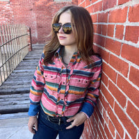 Rose Pink Serape Button Down Tasha Polizzi 2
