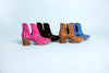 Journee Ankle Boots in Magenta