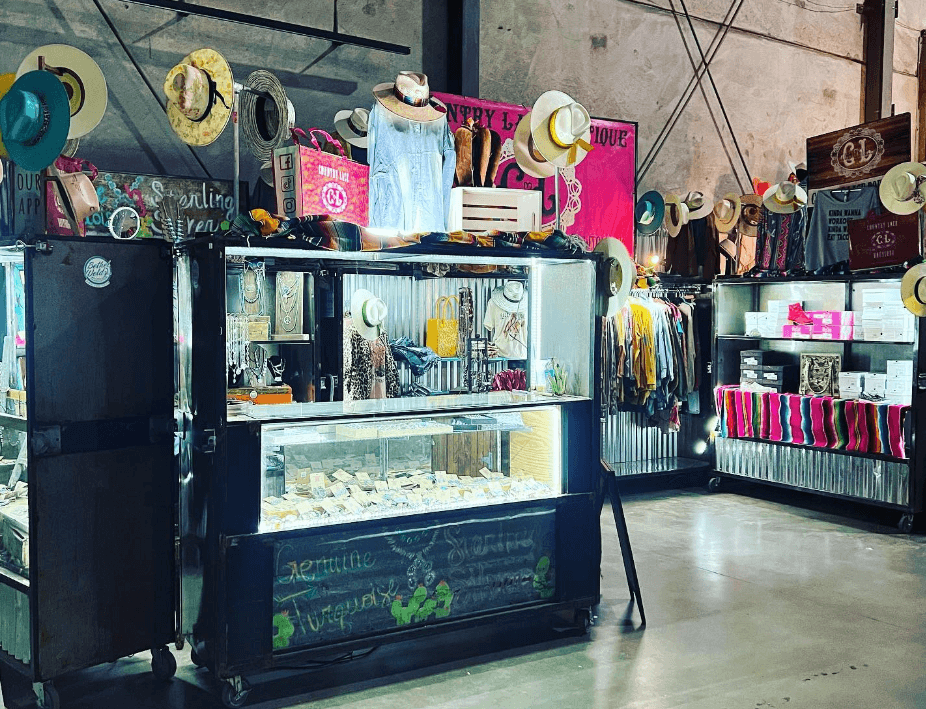Country Lace Boutique loves to travel to rodeos and stockshows.