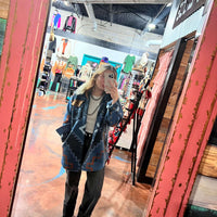 Short Leah Coat Navy Fur Tasha Polizzi Jacket4