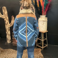 Short Leah Coat Navy Fur Tasha Polizzi Jacket6