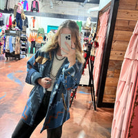 Short Leah Coat Navy Fur Tasha Polizzi Jacket9