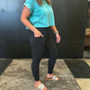 Silky Black Mono B Leggings w/Pockets1