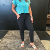 Silky Black Mono B Leggings w/Pockets3
