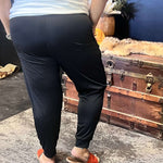 Silky Mono B Plus Size Black Joggers99