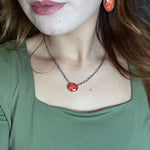 Simply Red Spiny Genuine Necklace.