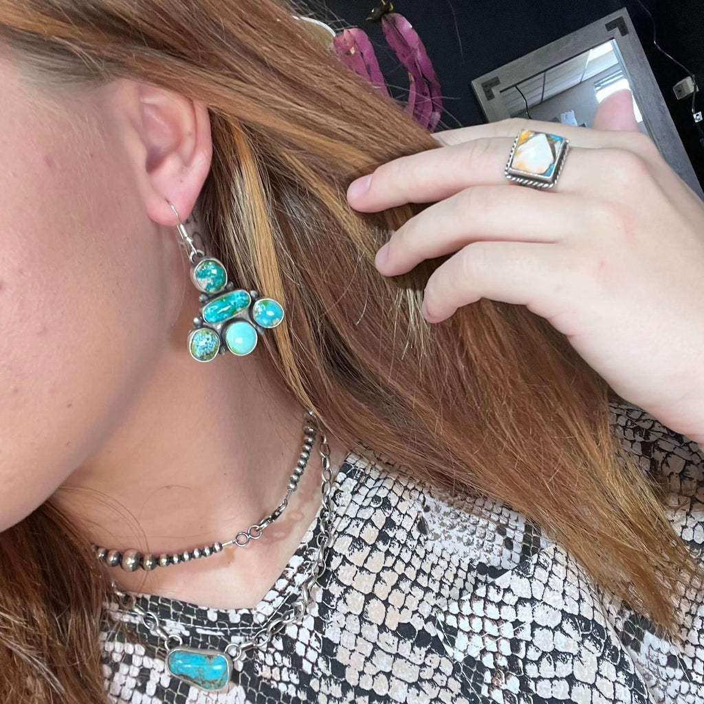 Sonoran Gold 5 Stone Cluster Genuine Earring with French Hook1
