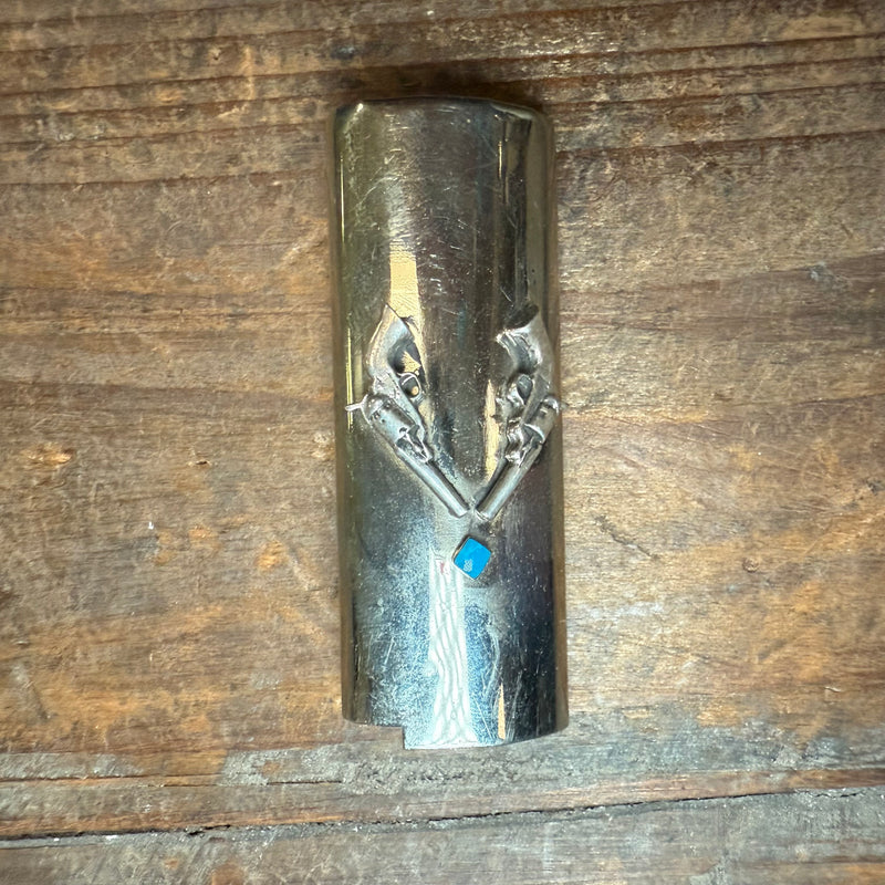 Sterling Silver & Turquoise Lighter Cover Genuine