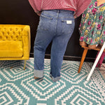 Stone Wash Straight Leg Risen Jeans88