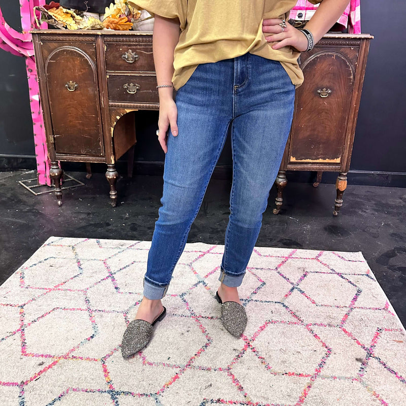 Stonewash High Rise Skinny Risen Jeans4