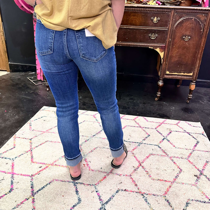 Stonewash High Rise Skinny Risen Jeans8