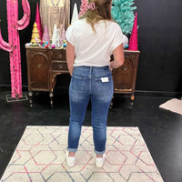 Stonewash High Rise Skinny Risen Jeans88