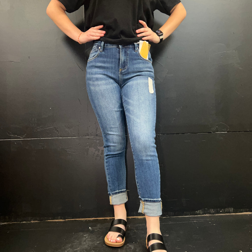 Stonewash High Rise Skinny Risen Jeans