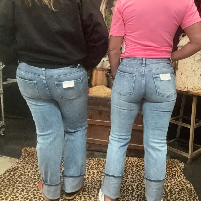 Stonewash Straight Long Risen Jeans2