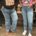 Stonewash Straight Long Risen Jeans4
