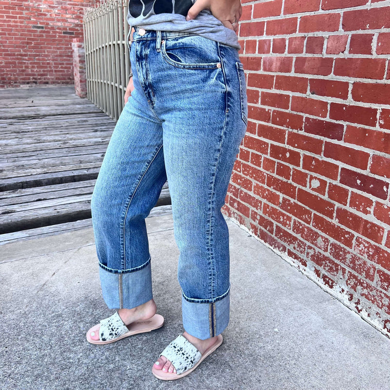 Sundaze Brooklyn Medium Wash Vintage High Rise Straight Daze Jeans55