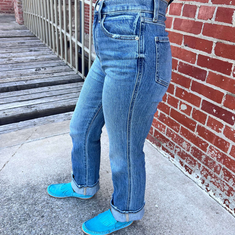 Sundaze Soho Rush Hour Medium Wash Vintage High Rise Straight Daze Jeans1