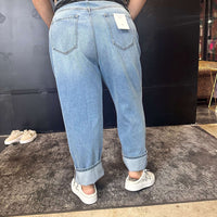 Super Distressed Cello Lightwash Boyfriend Leg Plus Size Jean5