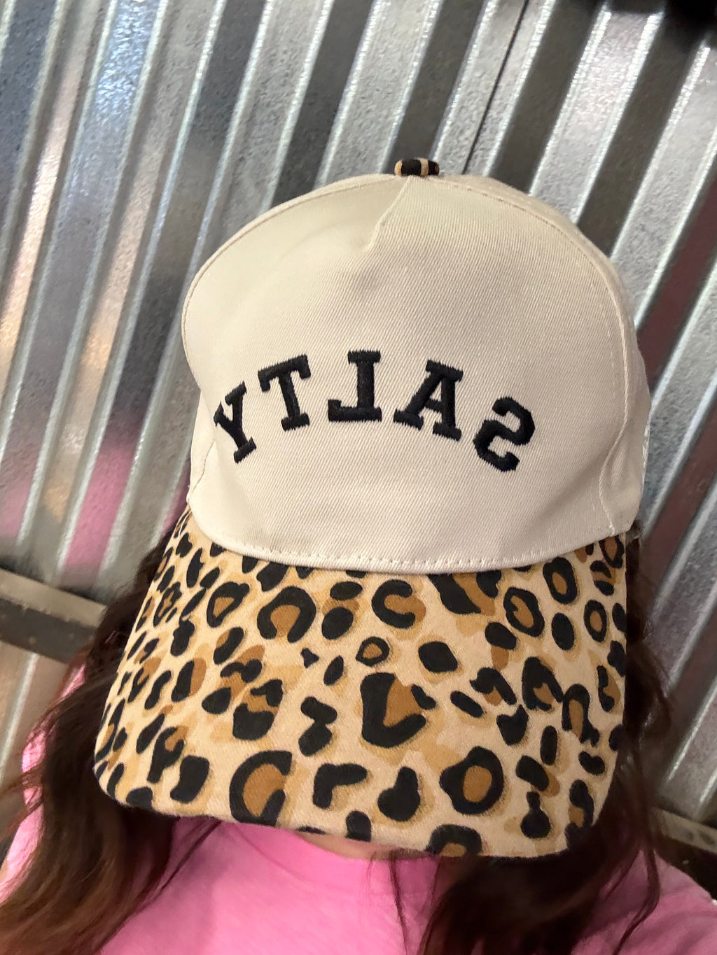 Tan & Leopard Salty Trucker Hat