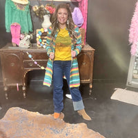 Tasha Serape Pearl Snap Long Sleeve Dress 6