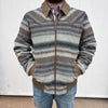 Taupe Powder River Serape Stripe Wool Bomber2