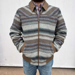 Taupe Powder River Serape Stripe Wool Bomber2