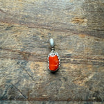 Tiny Red Coral Genuine Necklace Pendant78