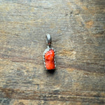Tiny Red Coral Genuine Necklace Pendant7