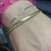 Triple Patterned Gold Fashion Bracelet.
