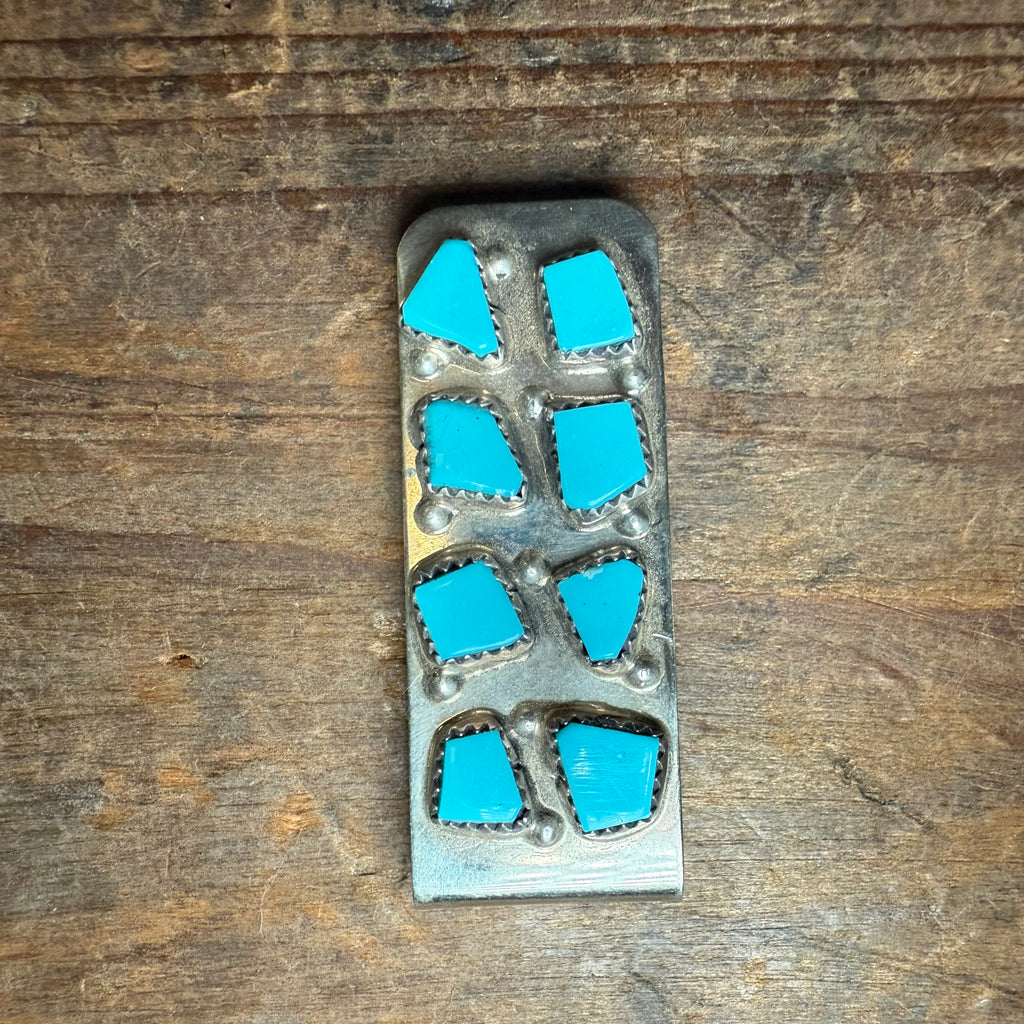 Turquoise 8 Stone Money Clip