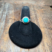 Turquoise Round Genuine Ring