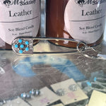 Turquoise Safety Pin Keychain1