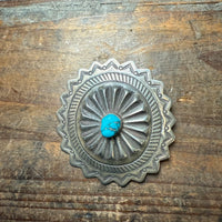 Vintage Turquoise Concho Hat Genuine Pin