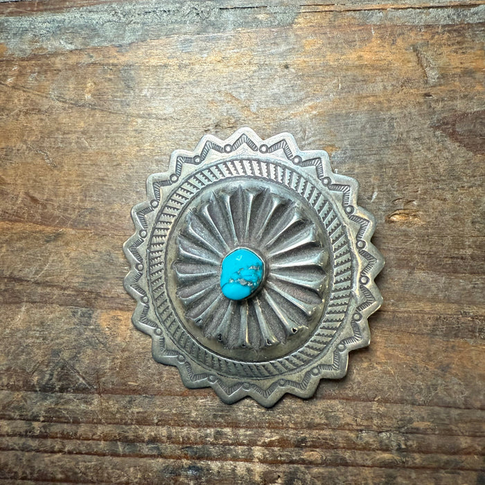 Vintage Turquoise Concho Hat Genuine Pin