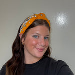 Yellow Black & White Gameday Headband1